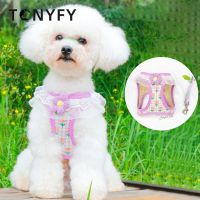 【FCL】♙ Harness Printed Dog Cats Outdoor Walking Supplies Chest Tracking Leash for Small Medium