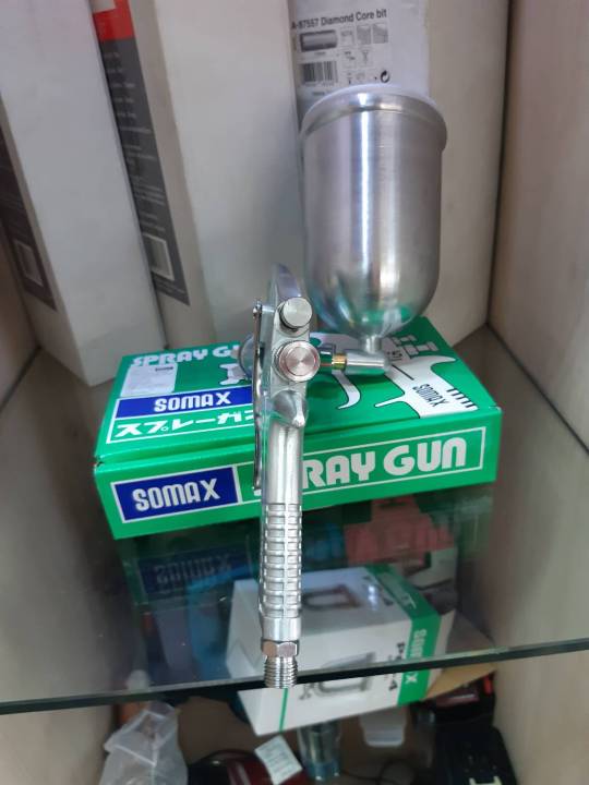 somax-spray-gun-400ml-1-5-mm-model-f75-กาหงาย-พ่นสี-f75-รู-หัวพ่นขนาด-1-5-mm-ความดันลม-5-0-kg-cm-รุ่น-somax-f75-ยี่ห้อ-โซแม็ก-ตัวแทนจำหน่ายอย่างเป็นทางการ