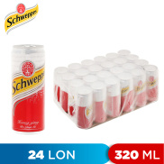 THÙNG 24 LON NƯỚC SODA HƯƠNG GỪNG DRY GINGER ALE SCHWEPPES 320ML