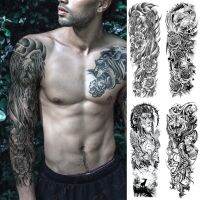 CW LargeArm SleeveStarEagleTemporary Tatoo Sticker Totem Men WomenMechanicalFake Tatto