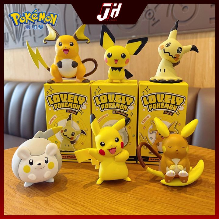 Pikachu Pichu Raichu Alola Togedemaru Mimikyu Action Figures Pokemon ...