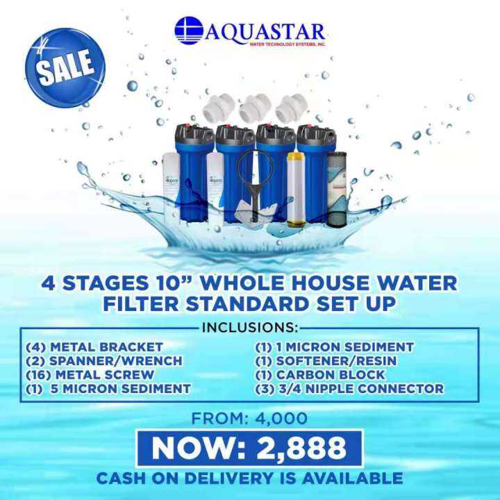 Top selling 4 stages basic water filter complete package for