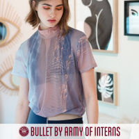 BULLET BY ARMY OF INTERNS เสื้อคลุมผ้าตะข่าย เอวจั้ม รุ่น Sunset Vertical Tee / ลายปริ้นท์