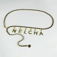 Womens Luxury Designer Waist Chain Long Belt Metal NELCHA Letters Adjustment for Jeans Sweater Coats Dress Fashion Party Gifts