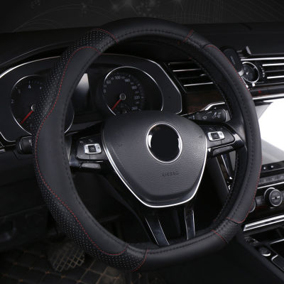 D Type Car Steering Wheel Cover For VW Sharan Passat Caddy Touran III Tiguan Jetta 2015-On Teramont Atlas T-Roc T-cross 2017-On