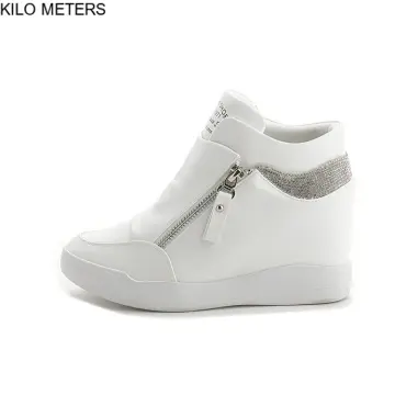 White wedges online sneakers