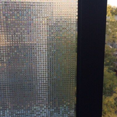 【popular】 （hgestore） ดอกทิวลิปโปร่งแสงฟิล์มหน้าต่างแก้วประตูบานเลื่อนห้องน้ำไฟฟ้าสถิตกระดาษติดหน้าต่างทำลายนูน3D