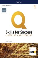 Bundanjai (หนังสือเรียนภาษาอังกฤษ Oxford) Q Skills for Success 3rd ED 1 Listening and Speaking Student Book iQ Online Practice (P)