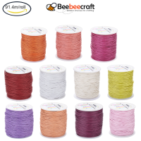 Ready Stock 1 Roll Waxed Cotton Cord Wires Mixed Color 1mm Beading Thread for Jewelry Making