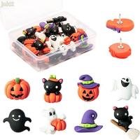 JOKTT Binding Supplies Halloween Thumbtack Pins Thumb Tacks Wall Board Studs Halloween Push Pins 32pcs/box Paper Clips School Office Supply