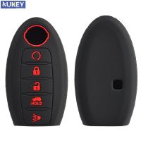 KLL For Nissan Rouge Murano Maxima Altima Sentra Pathfinder Qashqai Silicone Remote Key Case Fob Shell Cover 5 Button 2016 - 2019