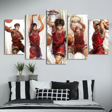 Framed HD 5 Pieces One Piece Anime Canvas Wall Art Poster Picture Home Decor  | eBay