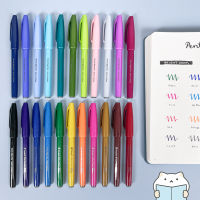 ปากกาพู่กัน Pentel Sign Pen ครบ 24 สี ⭐️ Fude Touch Brush หัวบรัช บูโจ Calligraphy Bullet Journal Bujo Pen by mimisplan