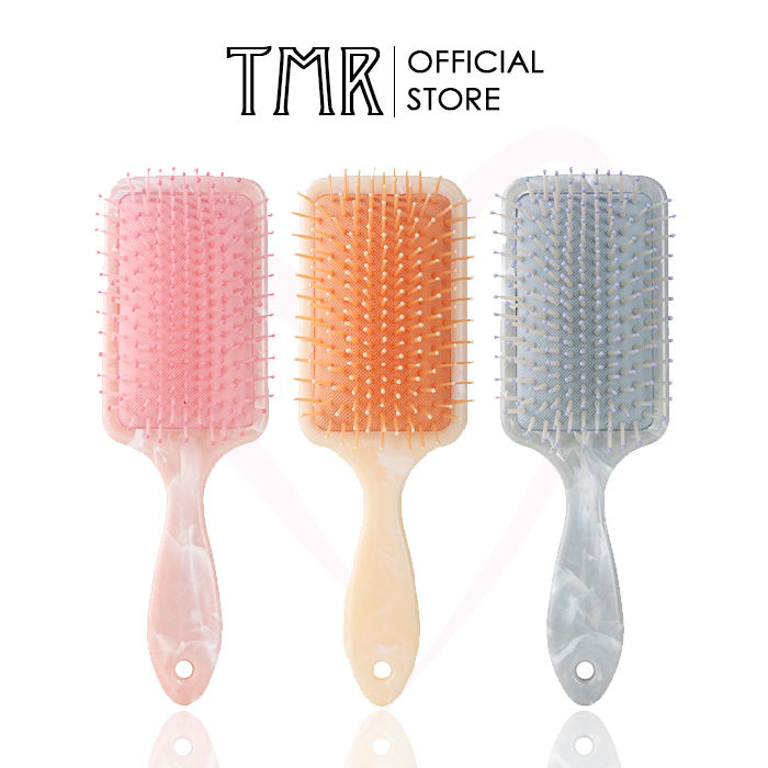 Lược Gỡ Rối TMR Vân Marbling Hair Comb Brush chống rụng, sấy tạo kiểu phồng  tóc chuyên dụng 