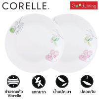 Corelle Poetic Melody จานอาหาร จานแก้ว ขนาด 10 นิ้ว (25.5 cm.) จำนวน 2 ชิ้น [C-03-110-PD-2]