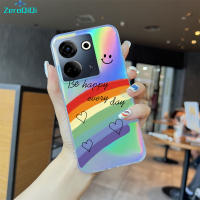 ZeroQiQi เคสโทรศัพท์สำหรับกล้องวิดีโอเทปสีสันสดใสลายการ์ตูนสุดหรู20 20 Pro ยิ้มได้เคสโทรศัพท์โทรศัพท์สลายเลเซอร์สายรุ้งใสขอบบางเฉียบ TPU นุ่มพิเศษเคสกันกระแทกมีสีสันบัตรเลเซอร์ในตัวเคส