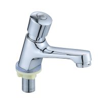 Auto Stop Full ss Water Saving Polished Self-closing Time Delay Tap Faucet Valve