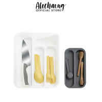 Alechaung กล่องใส่ช้อน ที่ใส่ช้อน ที่เก็บช้อน กล่องเก็บช้อน กล่องใส่ช้อนส้อม ที่ใส่ช้อนสวยๆ ที่วางช้อนส้อม ถาดใส่ช้อนส้อม Spoon Tray