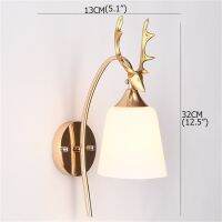 Hongcui Wall Lamps Contemporary Creative Deer head shape LED Sconces Lights Indoor For Home Balcony