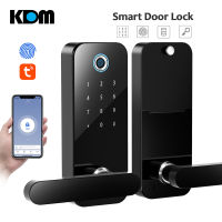 Bluetooth Tuya Fingerprint Door Lock Electronic Smart Door Lock With ลายนิ้วมือ/รหัสผ่าน/ปลดล็อคกุญแจ /app ล็อคประตูอิเล็กทรอนิกส์หลักโดยการล็อคสำหรับโฮมออฟฟิศโรงแรม