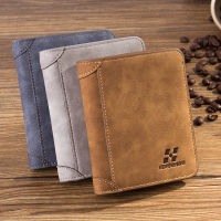 Men Wallet Leather ID Credit Card Holder Clutch Coin Purse Luxury Brand Wallet Frosted Short Wallets Men Wallet Coin Pocket