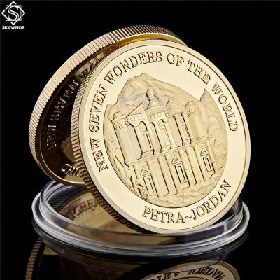 ข้อเสนอจำกัดเวลา2007เปตราจอร์แดนเจ็ดสิ่งมหัศจรรย์ของโลกชุบทองเหรียญที่ระลึกที่มีฝาปิดแคปซูล