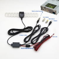 Universal Car 2in1 FM Radio Antenna Car Stereo AM FM Active Antenna Car DVB-T ISDB antenna 20dB Amplifier SMAFIEC Connector