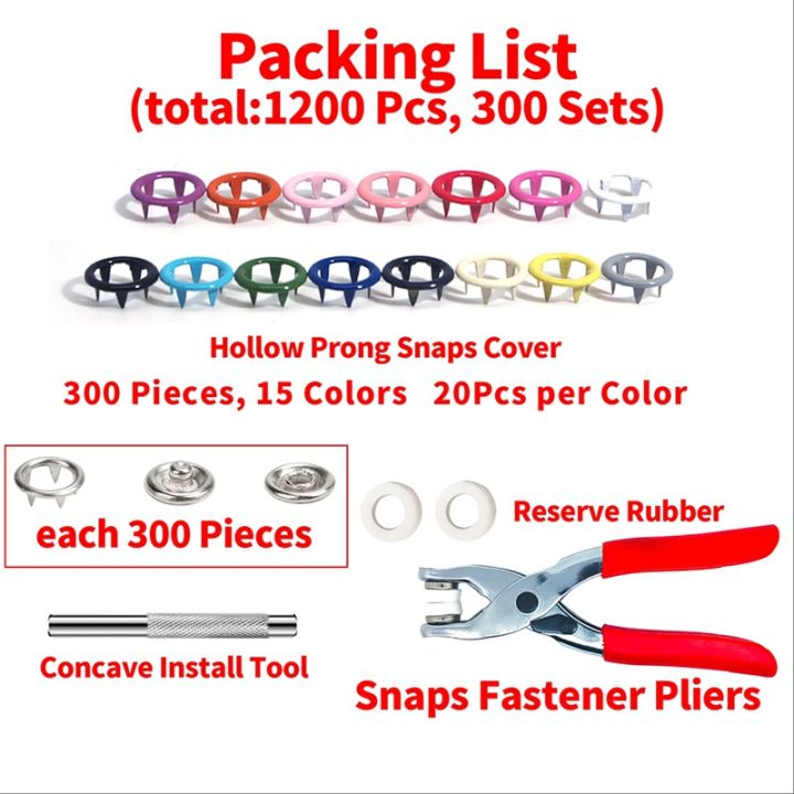 300-sets-stainless-steel-snap-button-snap-buttons-metal-snaps-with-snap-fastener-tool-for-clothing-crafting-leather-sewing-15-colors