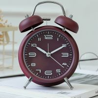 Creative Alarm Clock Vintage Retro Cute Silent Pointer Clocks Playing Bell Loud Alarm Clock with Light Bedside Home Decor