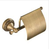 ■℗™ Vidric Antique bronze paper roll rack holder Europe vintage bathroom paper holder brass toilet paper box toilet Accessores