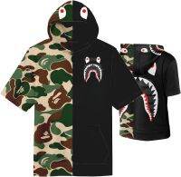 Fvtcnbu Shark Short Sleeve Hooded T-shirt, Cosplay Short Sleeve Sweatshirt for Boys and Girls.