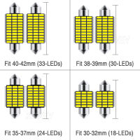 4Pc 36มม. 31มม. 42มม. Festoon C5W หลอดไฟ LED 12V สีขาวภายในโดมอ่านแผนที่ไฟ6411 6418 Canbus รถมารยาทไฟใบอนุญาต