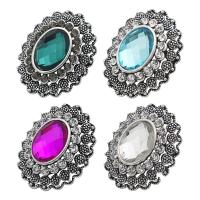 【CW】 KZ1417 New Oval Rhinestone 30mm snap buttons big style fit 18mm fittings wholesale