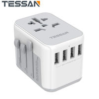 TESSAN Universal Travel Adapter Travel Plug with 4 USB Outlets, International Socket Plug European Power Adaptor , Worldwide All in One Wall Charger Converter for 150 Countries, EU Europe UK Australia (Type C/G/A/I) Work for iphone xiaomi Huawei