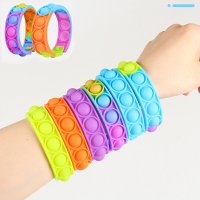 Antistress Bracelet Toys Press Hand Fidget Toy Silicone Wristband Portable Push Its Bubble Decompression Toys for Children