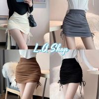 L.A Shop- ​พร้อมส่ง กระโปรงไหมพรม ปรับความยาวได้ ดีเทลสุดเก๋ไม่ซ้ำใคร 32046