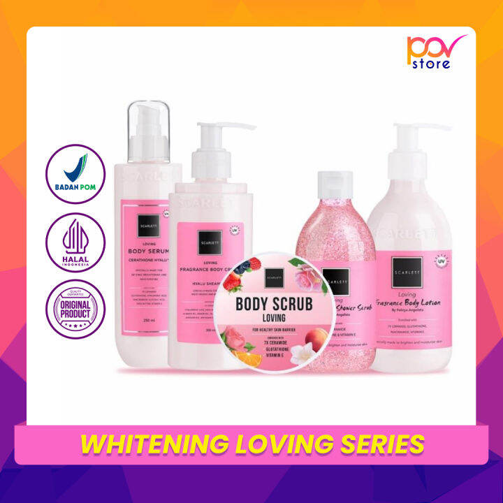 Scarlett Whitening Loving SERIES Body Lotion Body Cream Body Serum