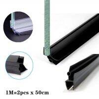 【JJA Decoration】 2Pcs แถบปิดผนึกประตูห้องอาบน้ำกันน้ำ Water Stopper Weatherstrip Glass Shower Screen Seal Strip 4ถึง12Mm Gap Sealer