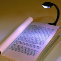 Mini Flexible Clip On Bright Book Light Laptop LED Book Reading Light (Color: Black)