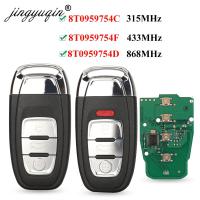 Jingyuqin กุญแจรีโมตสมาร์ทกึ่ง Keyless 3/4BTN 315Mhz/433MHZ/868MHZ 754C 959 8T0สำหรับ Audi Q5 A4L A5 A7 A8 RS4 S5 S4