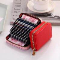 Female/male Business Card Holder Case Black/green/brown/coffee/pink/red 20 Bits PU Leather Credit Card Holder Wallet Women/men