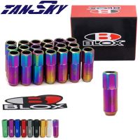 Blox Racing Forged 7075 Aluminum Lug Nuts Universal For Mostly Car M12X1.25 / M12X1.5 L : 60mm 20 Pcs/Set TK-550NUTS