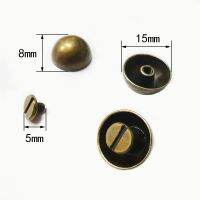 100pcs DIY Strap Rivets Screw Mushroom Dome Bolt Round Head Screws Punk Metal Nail Cloth Button For Luggage Clothes Bag Shoes Nails Screws  Fasteners