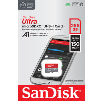 Sandisk Ultra microSDXC Class10 A1 256GB อ่าน 150MB/s (SDSQUAC-256G-GN6MN) Memory เมมโมรี่การ์ด การ์ด กล้องติดรถยนต์ กล้องวงจรปิด กล้องหน้ารถ แท็บเล็ต โทรศัพท์ สมาร์ทโฟน