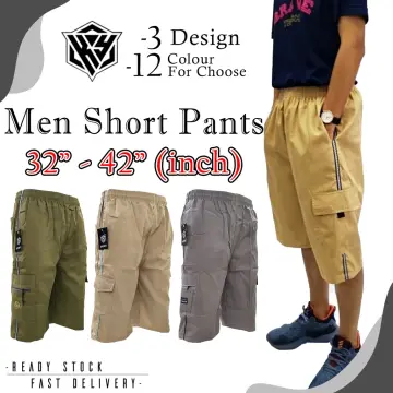 HANZO Men Short Pant Slim Fit Cotton Short Pant Seluar Pendek Lelaki -  106581-JL9807-12