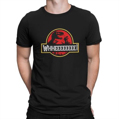 Whheeeee Swingset TShirt For Men Jurassic Park Dinosaurs Film Clothing Fashion Polyester T Shirt Soft Size XS-4XL