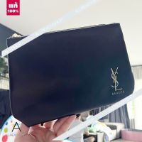 ???  ของแท้   กระเป๋าหนัง yves saint laurent YSL Beaute Black Makeup Bag Pouch สีดำ  วัสดุเป็นหนังอย่างดี ใบใหญ่จุของได้เยอะ ???