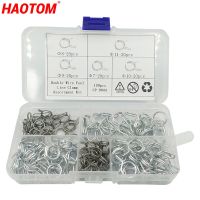 ☢┋ 100Pcs Double Wire Car Motorcycle Fuel Line Silicone Hose Tube Spring Clips Clamp Assortment Kit