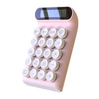 1 Set Modern Office Calculator Crisp Feel Mathematical Calculations ABS Round Retro Keypad Calculator