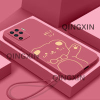 เคส OPPO A94ดีไซน์น่ารักเคสโทรศัพท์ Tooncutecute TPU อ่อนลายการ์ตูนหมีสีทองเคสนิ่มยอดนิยม